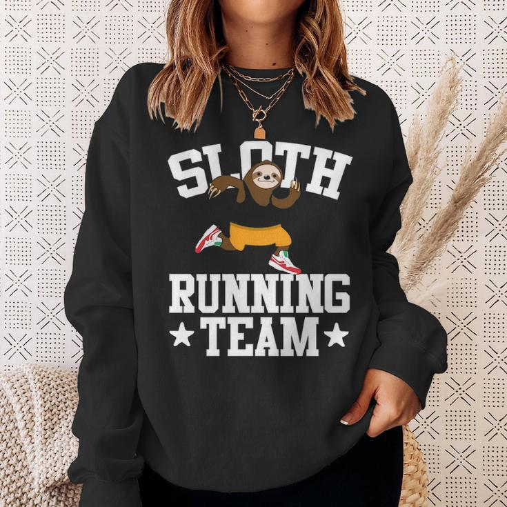 Sloth Running Team Running Sweatshirt Gifts for Her