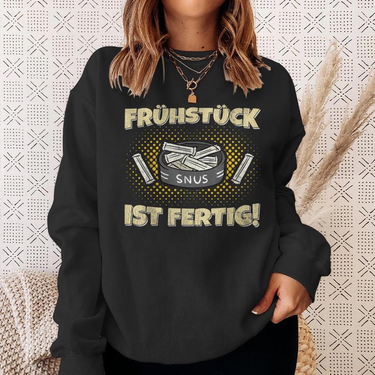 Snus Frühstück Ist Fertig Chew Tobacco Nicotine Snus Sweatshirt Geschenke für Sie