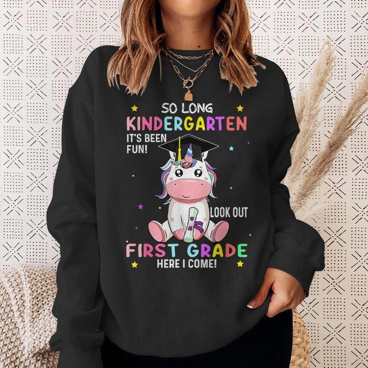 So Long Kindergarten Graduation Class 2024 Unicorn Girls Sweatshirt Gifts for Her