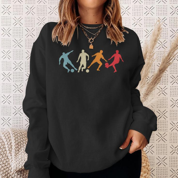 Soccer Player Retro Vintage Colors Soccer Fan Players Sweatshirt Gifts for Her
