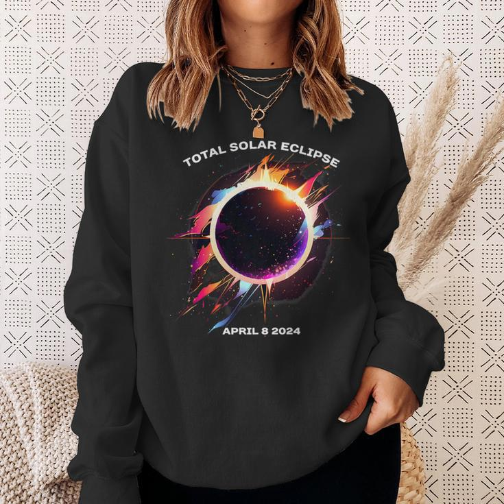 Solar Eclipse 2024 4824 Totality Event Watching Souvenir Sweatshirt Gifts for Her