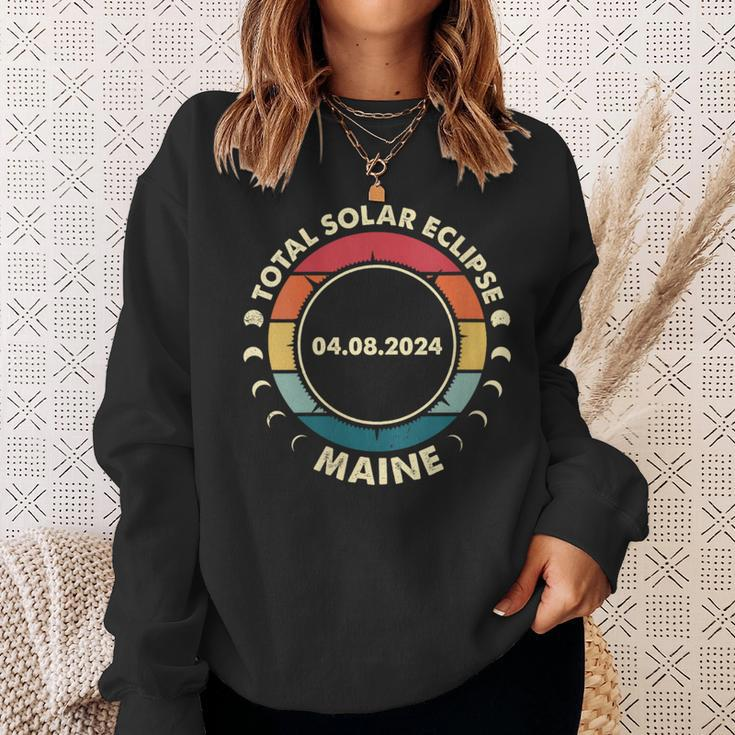 Solar Eclipse 2024 Maine Solar Eclipse Sweatshirt Gifts for Her