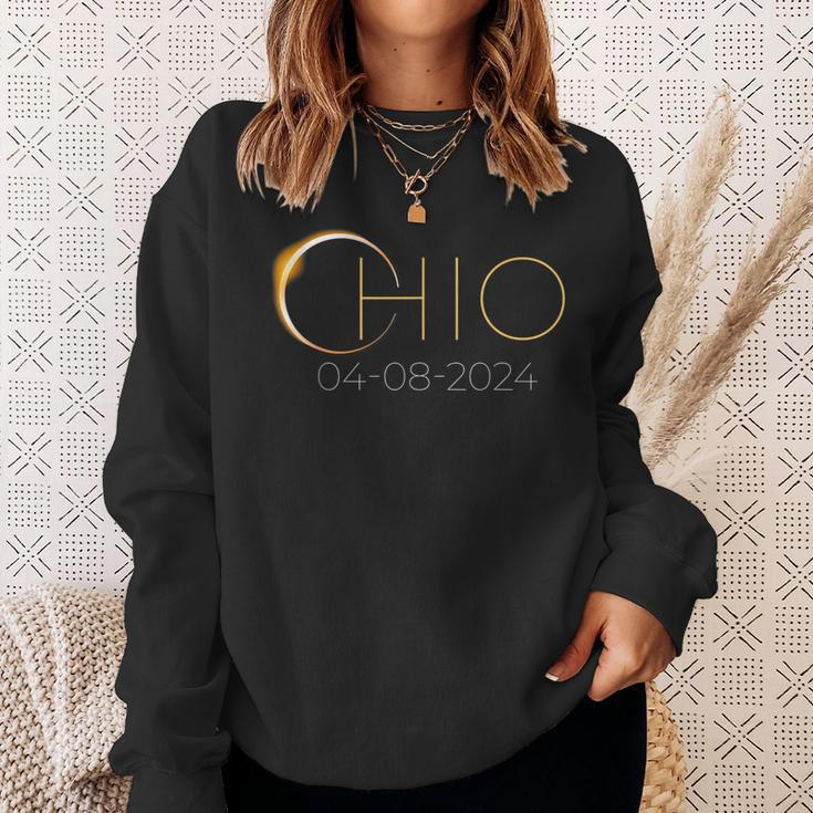 Solar Eclipse 2024 State Ohio Total Solar Eclipse Sweatshirt Gifts for Her