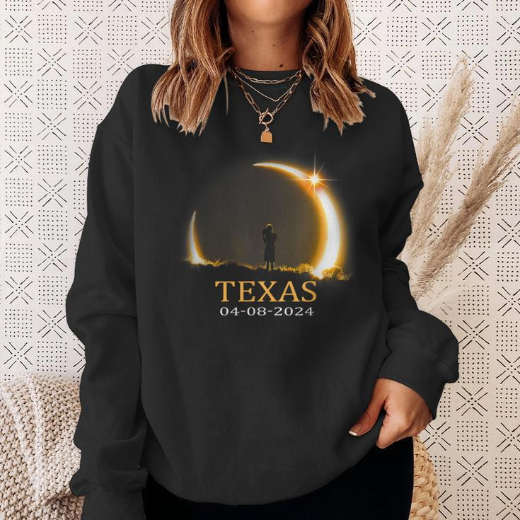 Solar Eclipse 2024 State Texas Total Solar Eclipse Sweatshirt Gifts for Her