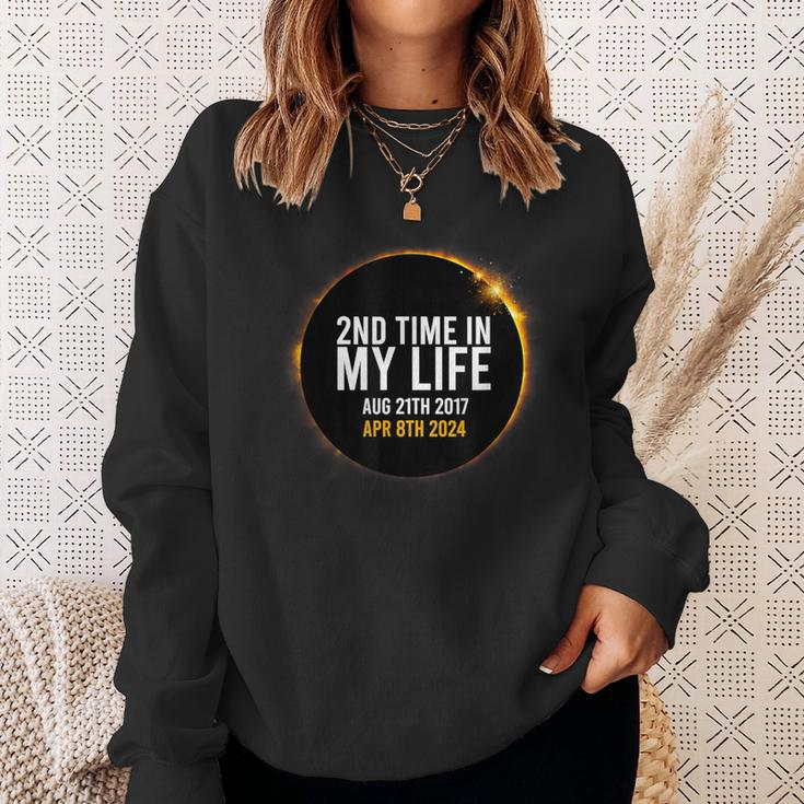 Solar Eclipse April 8 2024 Totality 2Nd Times In My Lifetime Sweatshirt Gifts for Her
