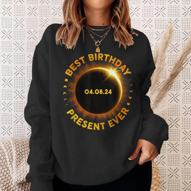 Solar Eclipse Best Birthday Ever Totality April 8 2024 Sweatshirt Gifts for Her
