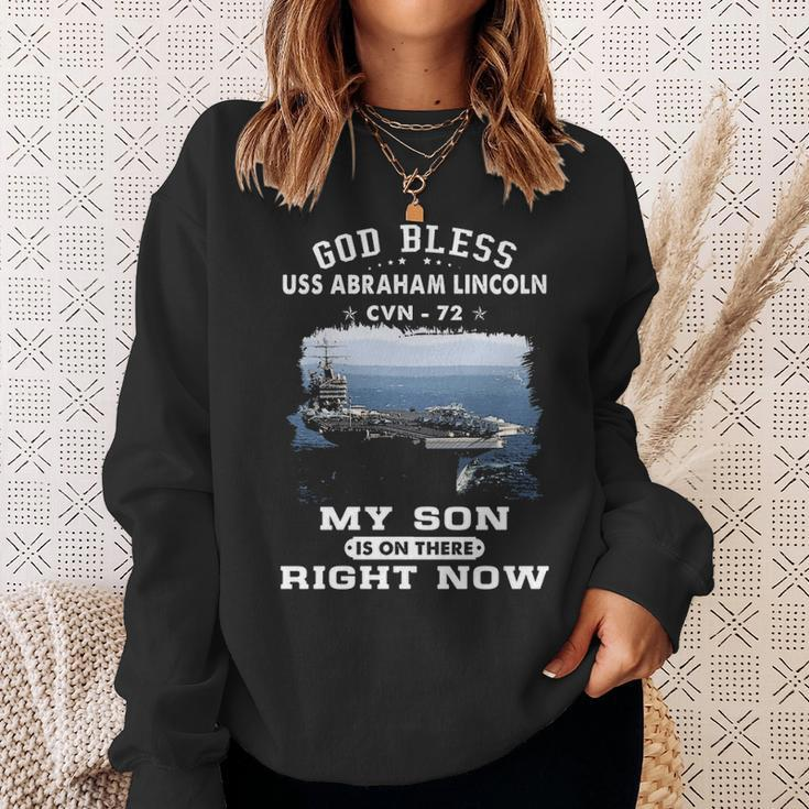 My Son Is Uss Abraham Lincoln Cvn Sweatshirt Gifts for Her
