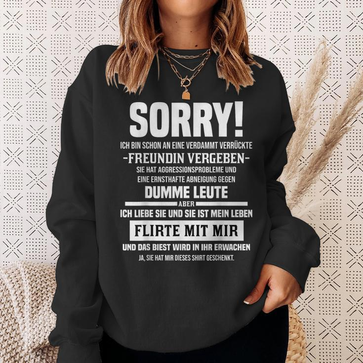 Sorry Ich Bin Schon Vergen German Language S Sweatshirt Geschenke für Sie