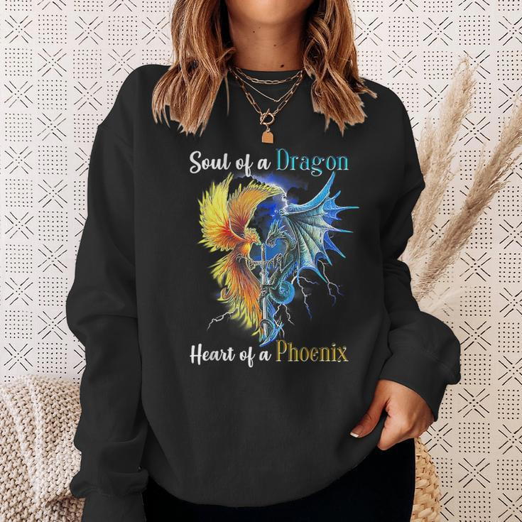 Soul Of A Dragon Heart Of A Phoenix Sweatshirt Gifts for Her