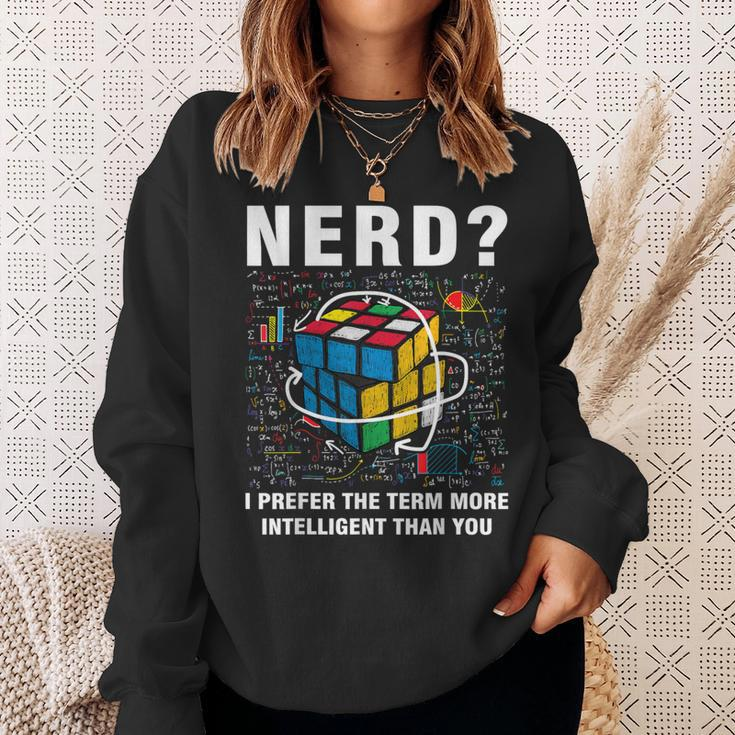 Speed Cubing Nerd Jokes Speed Cubing Math Sweatshirt Gifts for Her