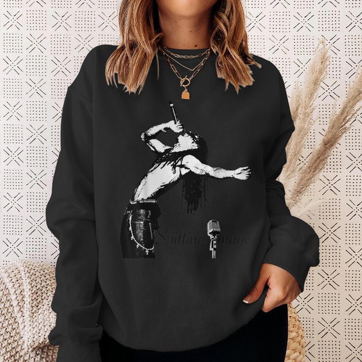 Spitting Image Rapper Hip Hop Microphone Sweatshirt Gifts for Her