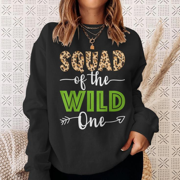 Squad Of The Wild One Zoo Animal 1St Birthday Safari Theme Sweatshirt Gifts for Her