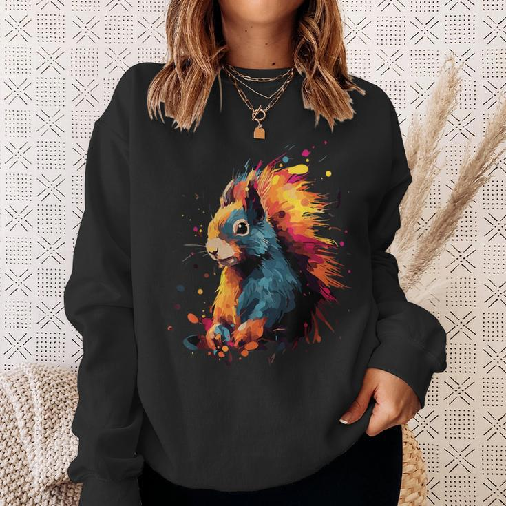 Squirrel Colourful Sweatshirt Geschenke für Sie