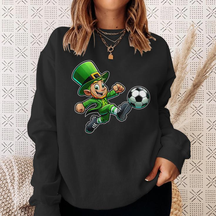 St Patrick's Day Irish Leprechaun Soccer Team Player Sweatshirt Gifts for Her