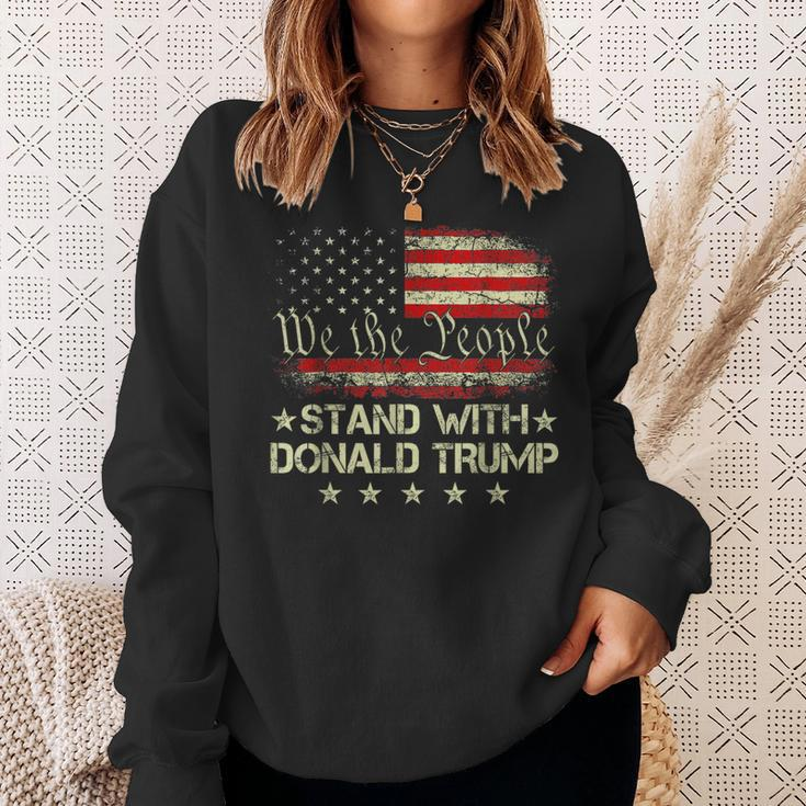 I Stand With Donald Trump 2024 Support Take America Back Sweatshirt Gifts for Her
