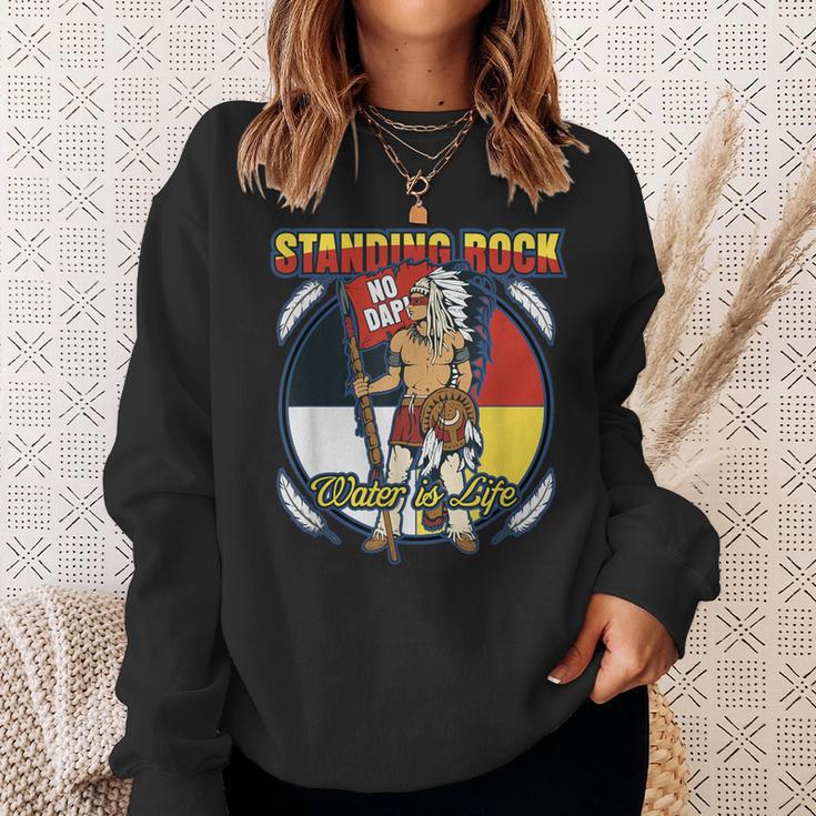 Standing Rock No Dapl Native Indian Warrior Protest Sweatshirt Gifts for Her