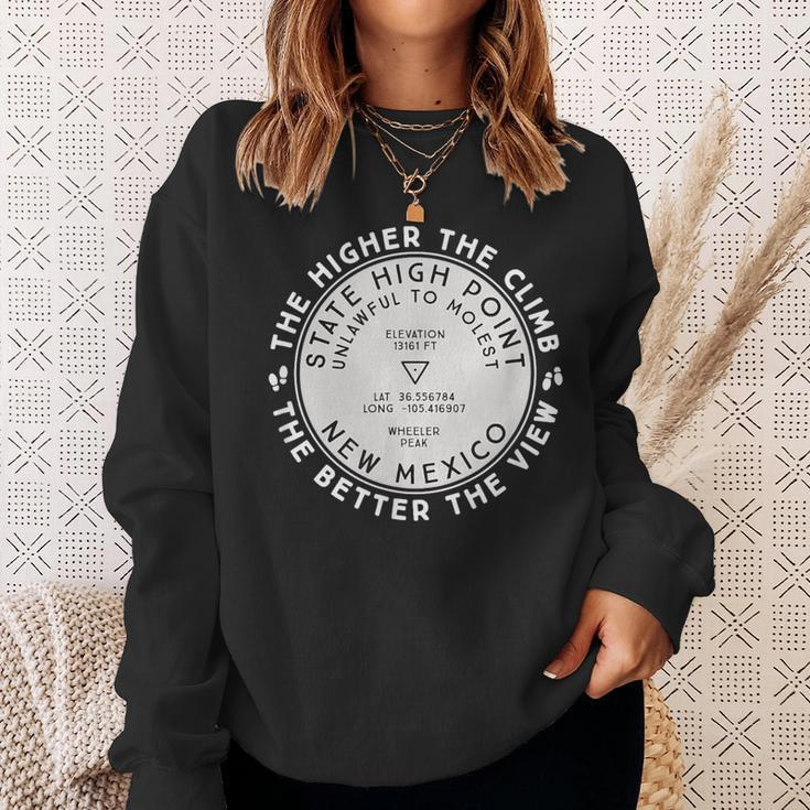 State High Point New Mexico Wheeler Peak Hiking Sweatshirt Gifts for Her