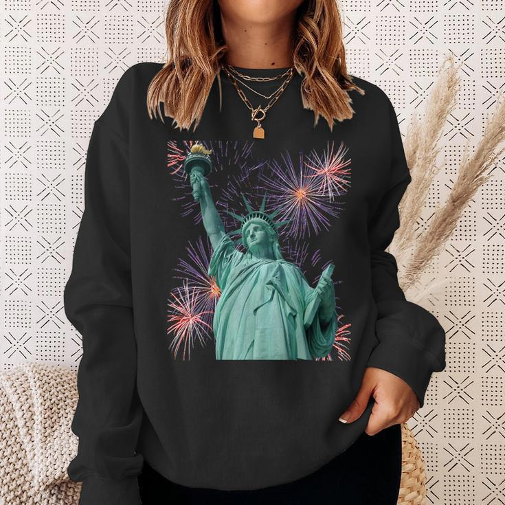 Statue Of Liberty Firework And Freedom Patriotic Sweatshirt Gifts for Her