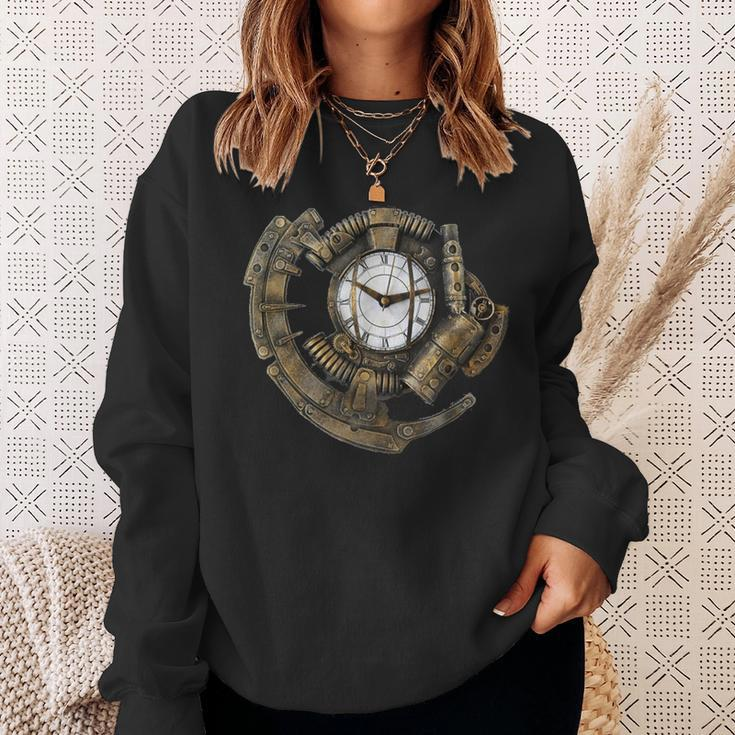 Steampunk Clock Vintage Time Piece Sweatshirt Gifts for Her