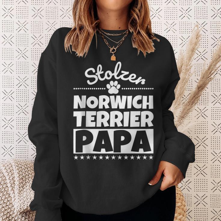 Stolzer Norwich Terrier Papa Sweatshirt Geschenke für Sie