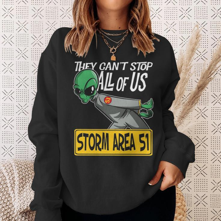 Storm Area 51 They Can't Stop All Of Us Running Alien Sweatshirt Gifts for Her