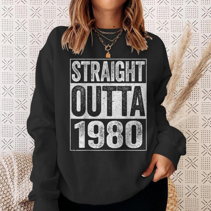 Straight Outta 1980 44Th Birthday Sweatshirt Gifts for Her