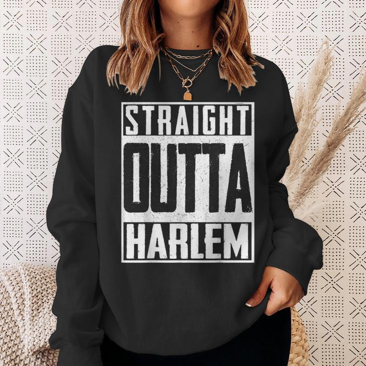 Straight Outta Harlem New York Big Apple Patriot Pride Sweatshirt Gifts for Her