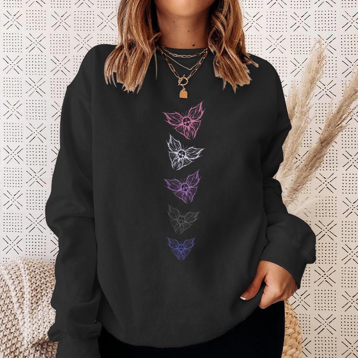 Subtle Genderfluid Pride Goth Butterfly Non Binary Flag Sweatshirt Gifts for Her