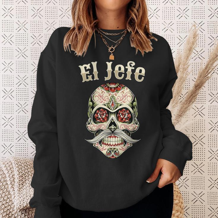 Sugar Skull For Dia De Los Muertos El Jefe Sweatshirt Geschenke für Sie