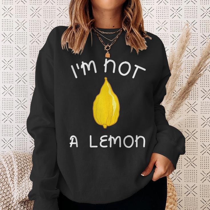 Sukkot Etrog I'm Not A Lemon Four Species Lulav Sukkah Sweatshirt Gifts for Her