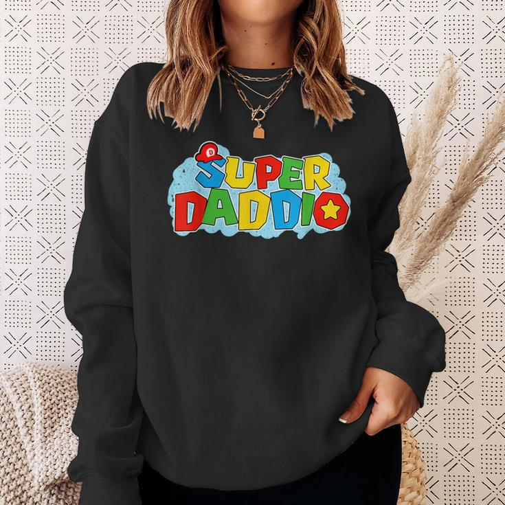Super Daddio Dad Video Game Father's Day Idea Sweatshirt Gifts for Her