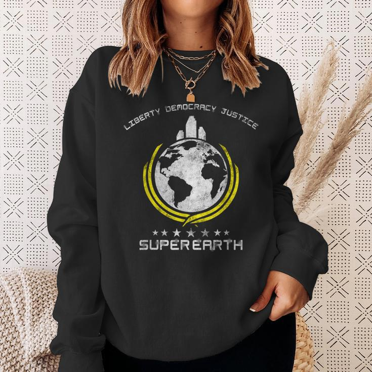 Super Earth Diving Into Hell For Liberty Hell Of Diver Sweatshirt Gifts for Her