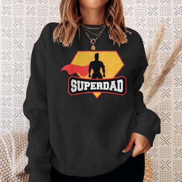 Superdad Superhero Themed For Fathers Day Sweatshirt Gifts for Her