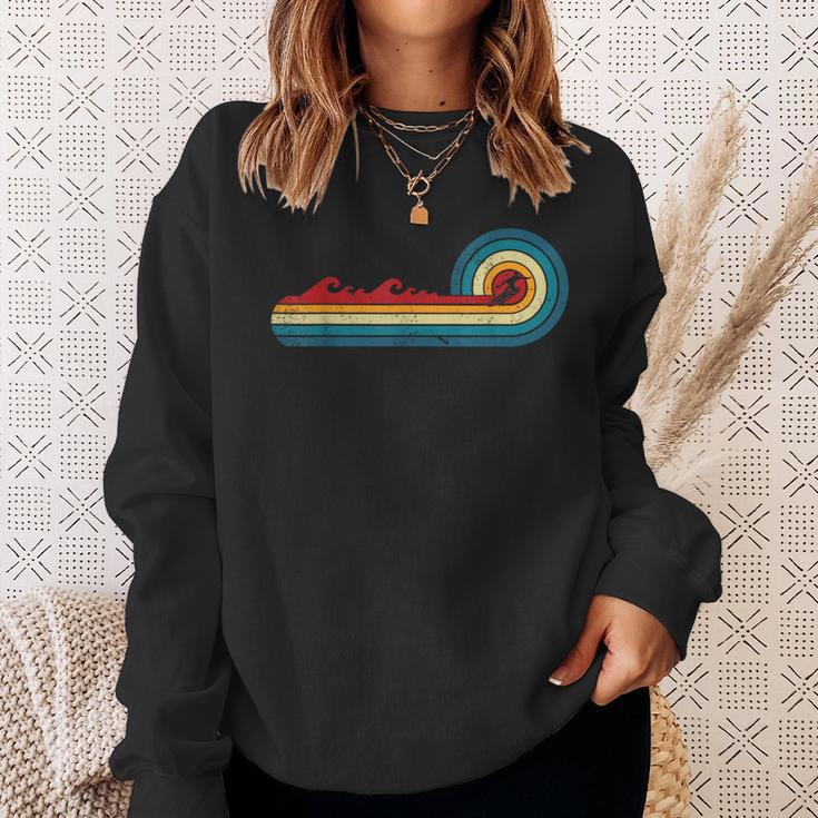 Surfer Vintage Wave Retro Surfing Surf Beach Surfboard Sweatshirt Gifts for Her