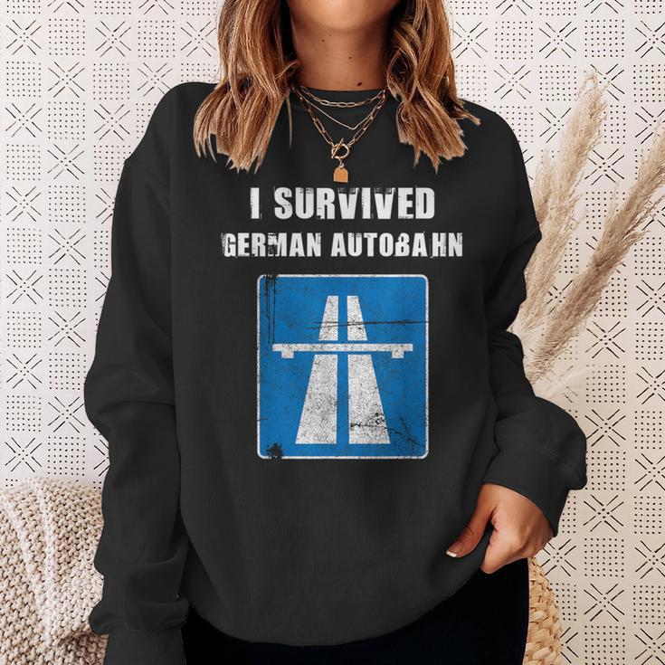 I Survived German Autobahn Car Lover Speed Lover Sweatshirt Gifts for Her