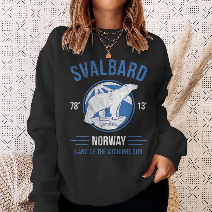 Svalbard Polar BearNorway Northern Lights Sweatshirt Gifts for Her