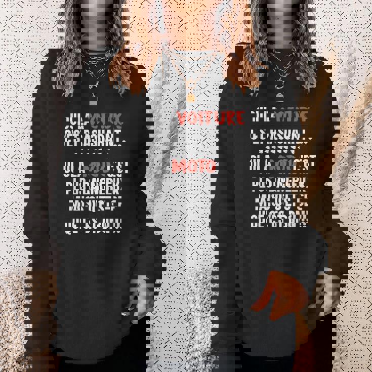 Sweater Unisexe La Moto C'est Bon pour Amateurs de Motocyclisme Cadeaux pour elle