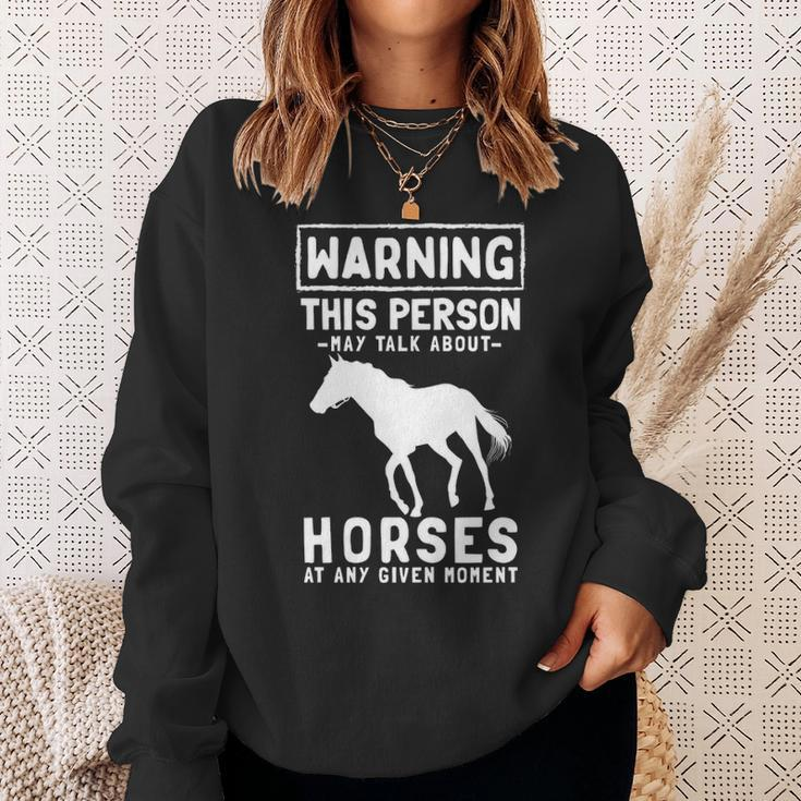 Talk About Horses Horseback Riding Horse Lover Sweatshirt Gifts for Her