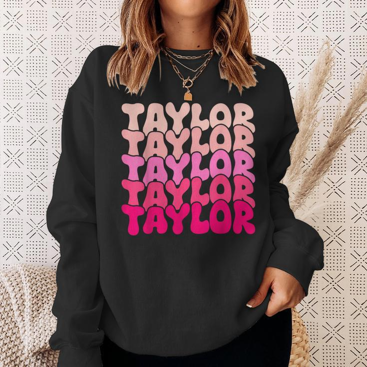 Taylor Vintage Personalized Name I Love Taylor Sweatshirt Gifts for Her