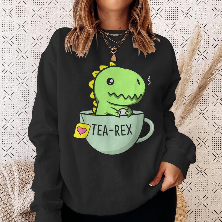 Tea Rex Niedlicher Dinosaurier Tyrannosaurus Rex In Einer Tasse Sweatshirt Geschenke für Sie