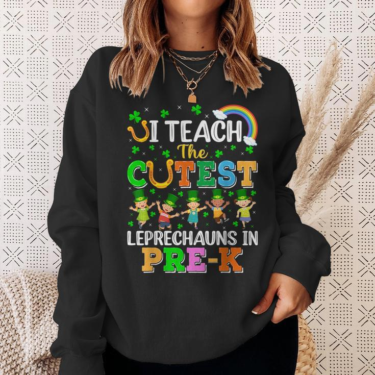 I Teach The Cutest Leprechauns In Pre-K St Patrick's Day Sweatshirt Gifts for Her