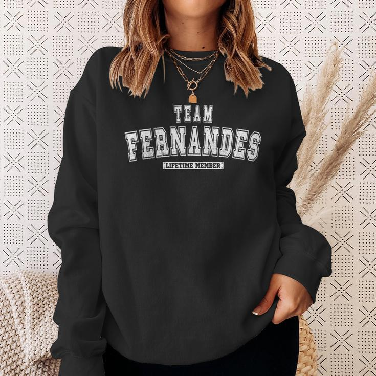 Team Fernandes Lifetime Member Family Last Name Sweatshirt Gifts for Her