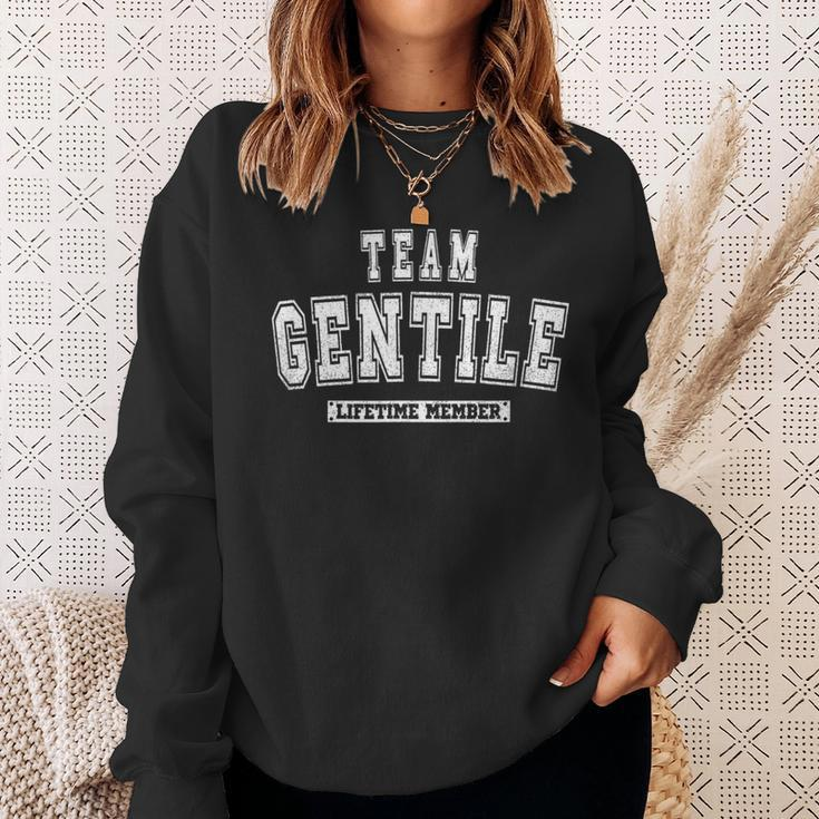 Team Gentile Lifetime Member Family Last Name Sweatshirt Gifts for Her