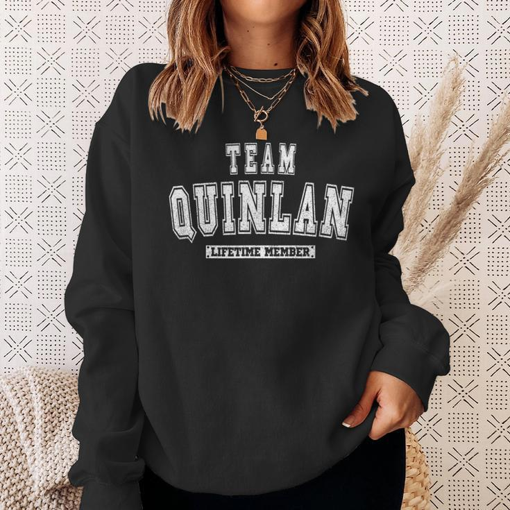Team Quinlan Lifetime Member Family Last Name Sweatshirt Gifts for Her