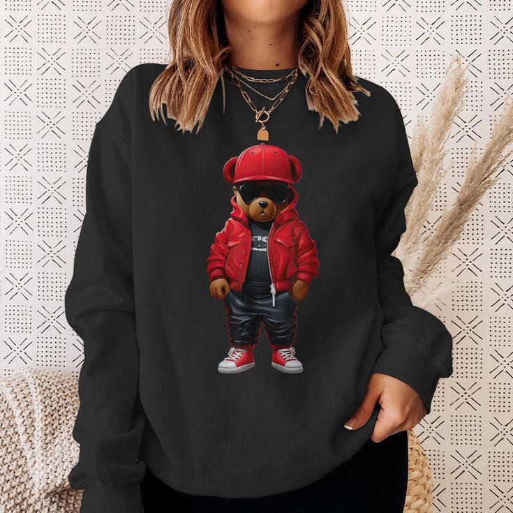 Teddy Fashion Rap Bear Stylish Hip Hop Sweatshirt Gifts for Her