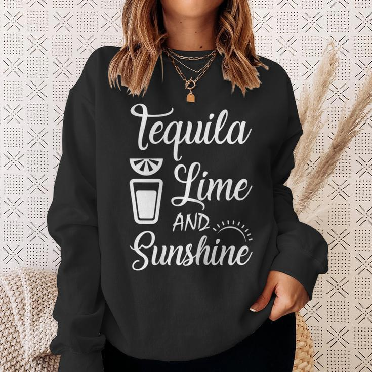 Tequila Lime Sunshine Margarita Vacation Drinking Party Sweatshirt Gifts for Her
