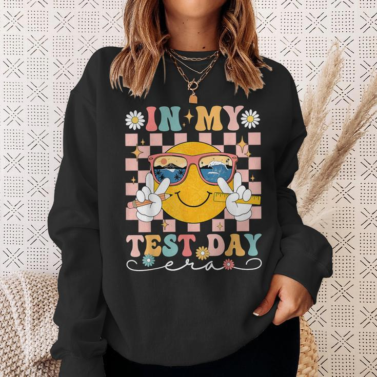 In My Testing Era Happy Face Teachers Students Testing Day Sweatshirt Gifts for Her