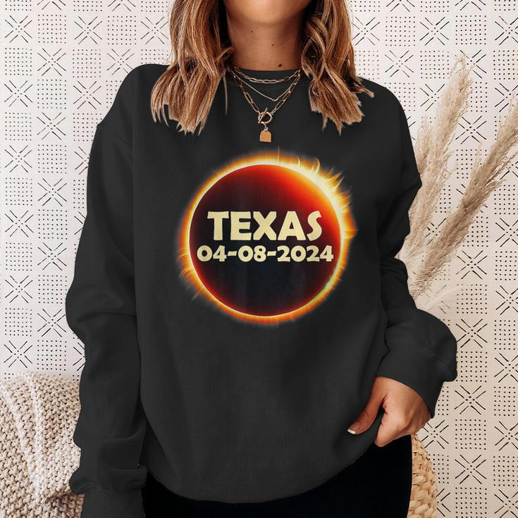 Texas Solar Eclipse 2024 April 8 Totality Texas Sweatshirt Gifts for Her