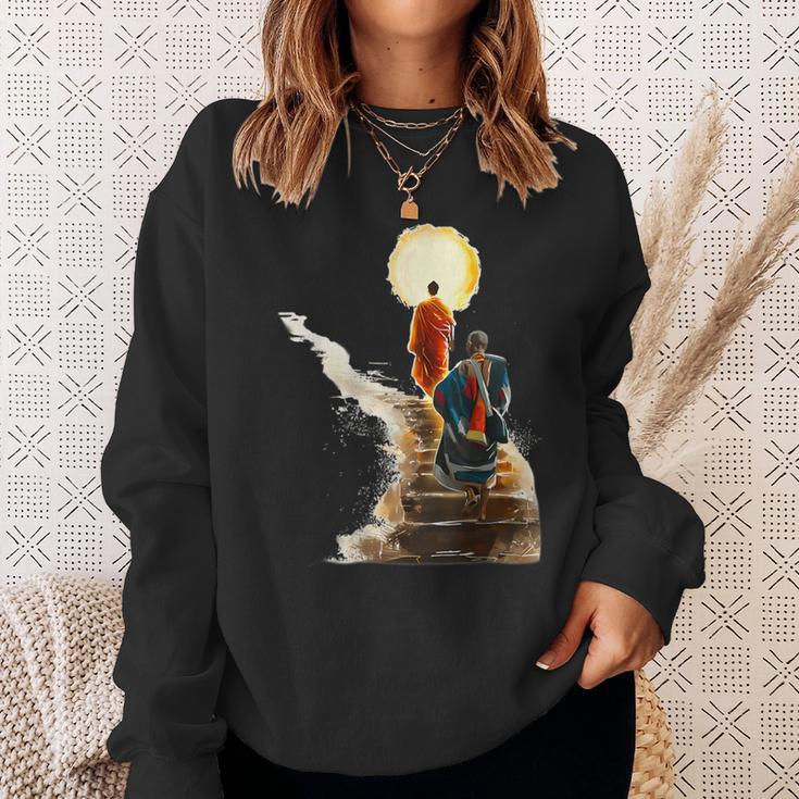 Thich Minh Tue On Back Monks Vietnamese Sweatshirt Gifts for Her