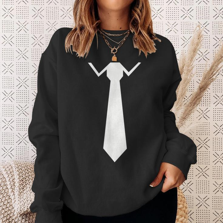 Tie With Collar Sweatshirt Gifts for Her